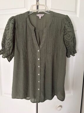 Nanette Lepore womens' top, XL, Army green